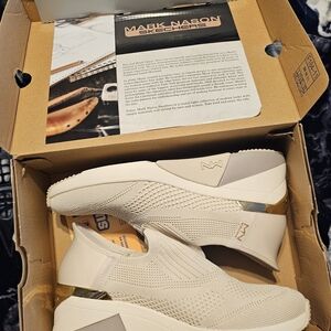 Skechers Mark Nason Cream Slip-On Sneakers